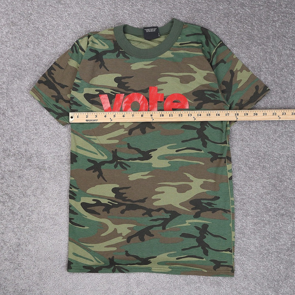 Toby Mac Camouflage Vote Spellout Medium Multicolor Short Sleeve T-Shirt - Picture 4 of 10